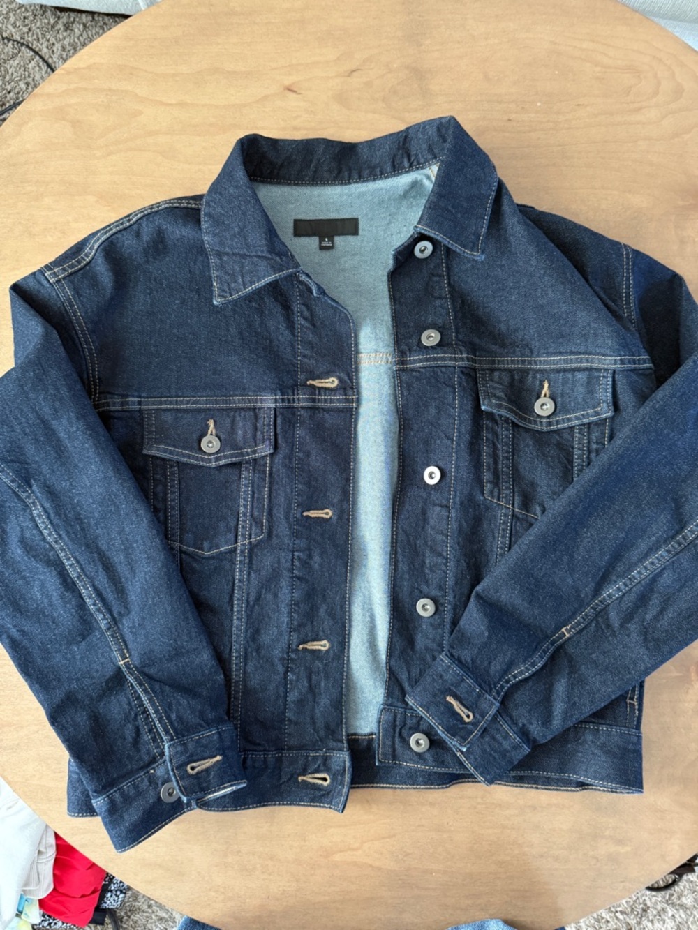 Men's UNIQLO Dark Blue Denim Jacket - Classic Trucker Style